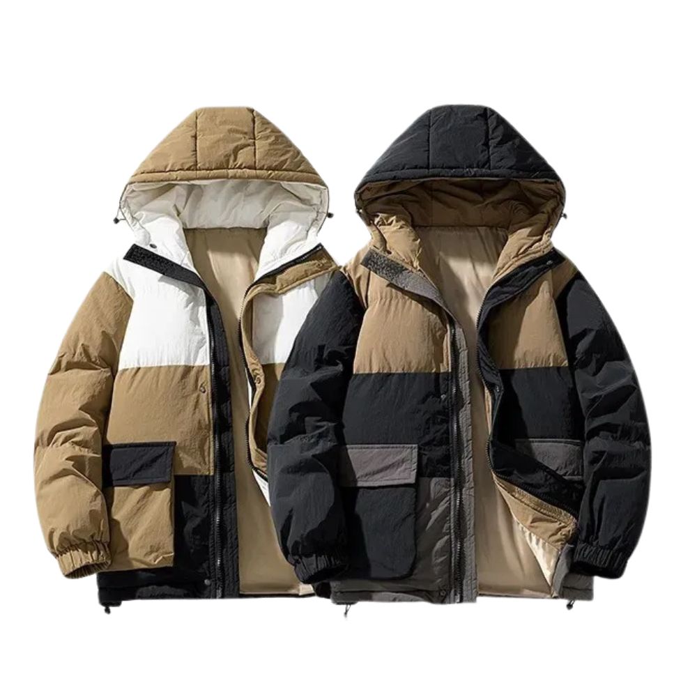 EverWarm Men's Windproof Thickened Hooded Jacket