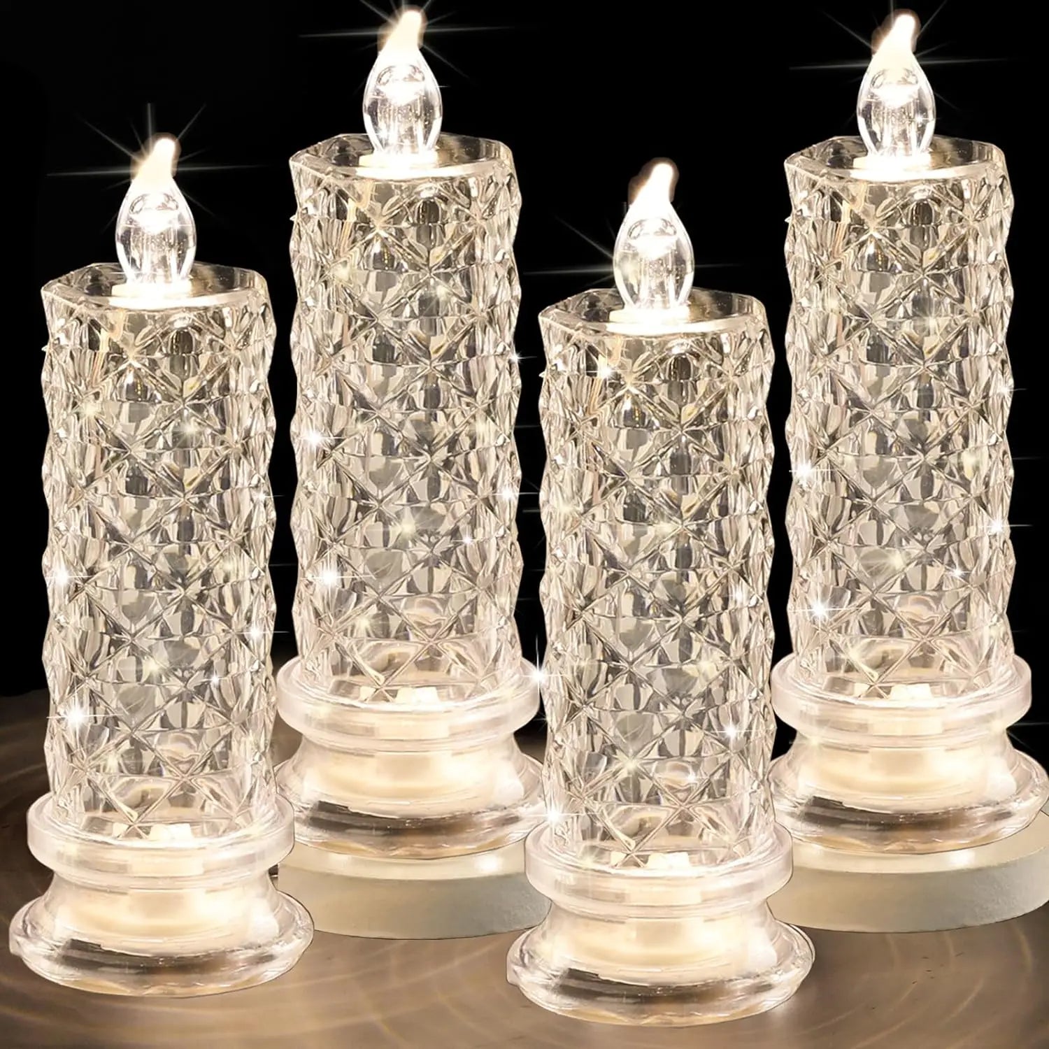 PrismFlame Crystal LED Candles