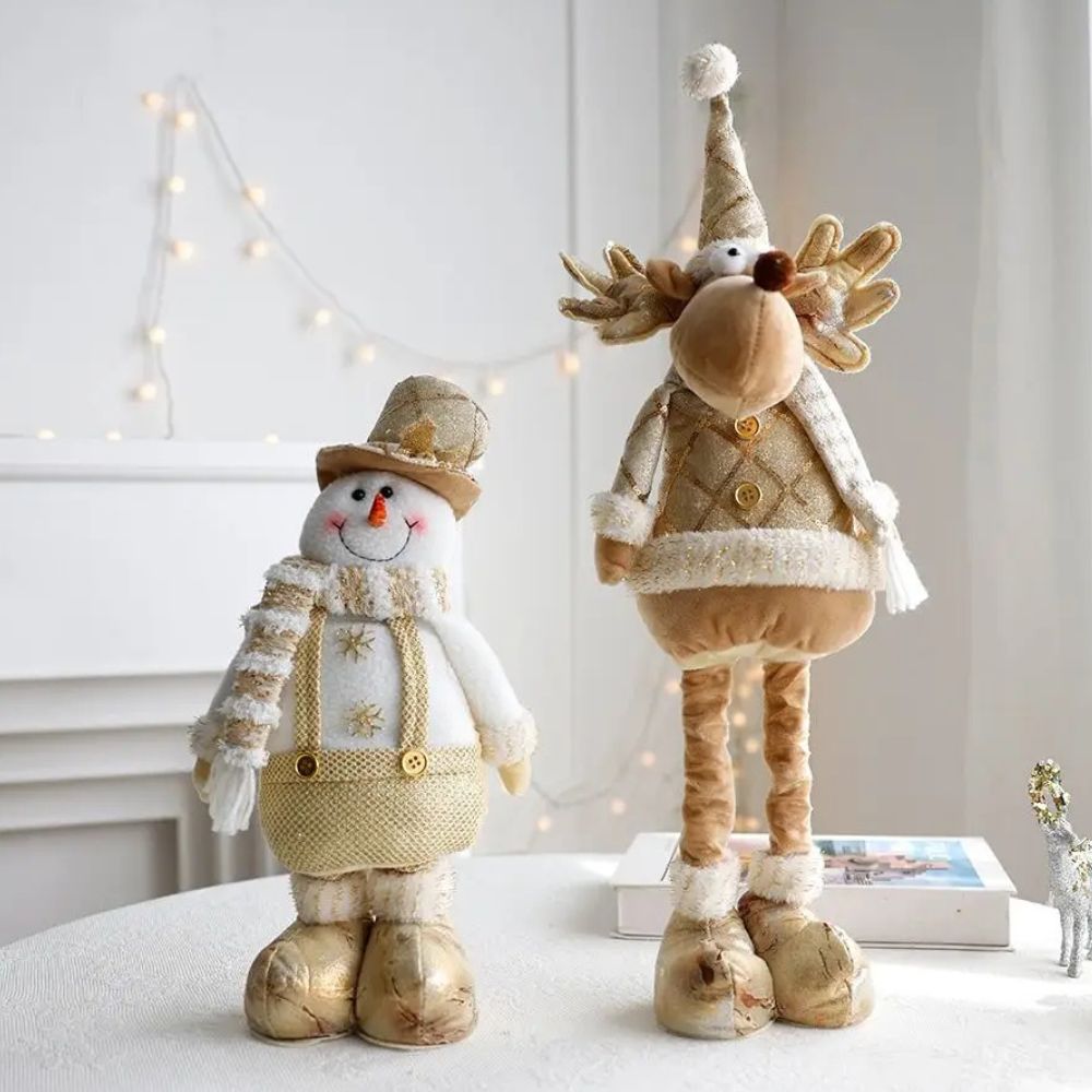 Golden Christmas Plush Dolls