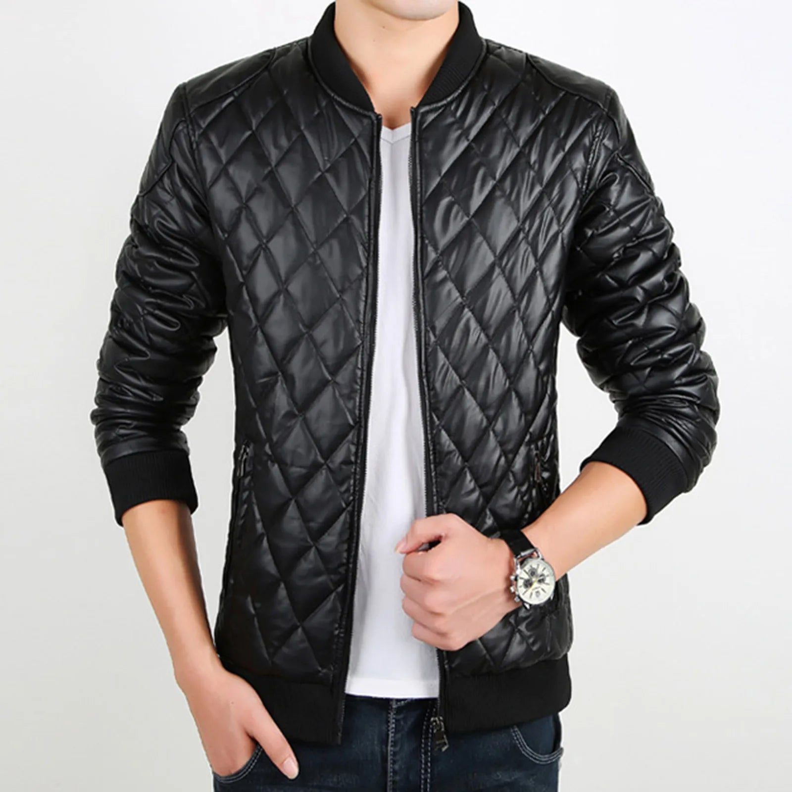 Metro Quilted Faux Leather Jacket