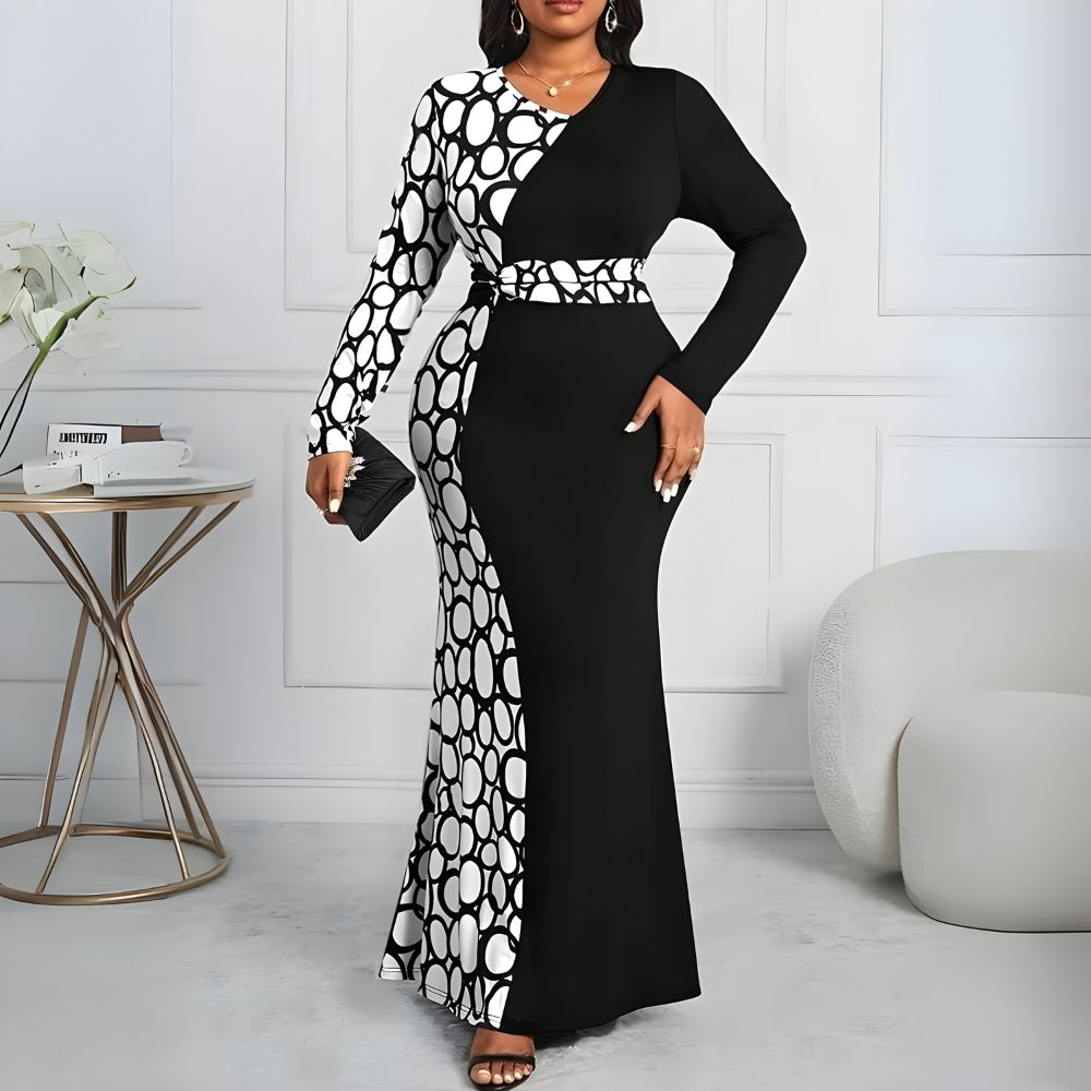 Elegant Plus Size Body Con Maxi Dress