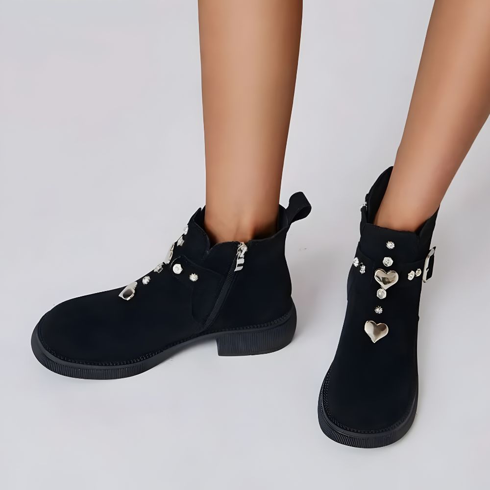 Buckle Up, Buttercup Ankle Boots - Genuine Suede