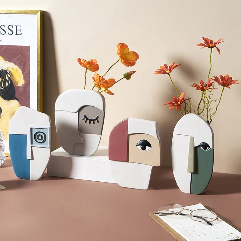 Modern Muse Face Vase