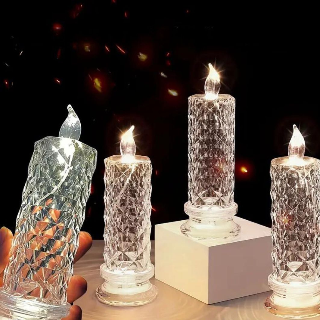 PrismFlame Crystal LED Candles