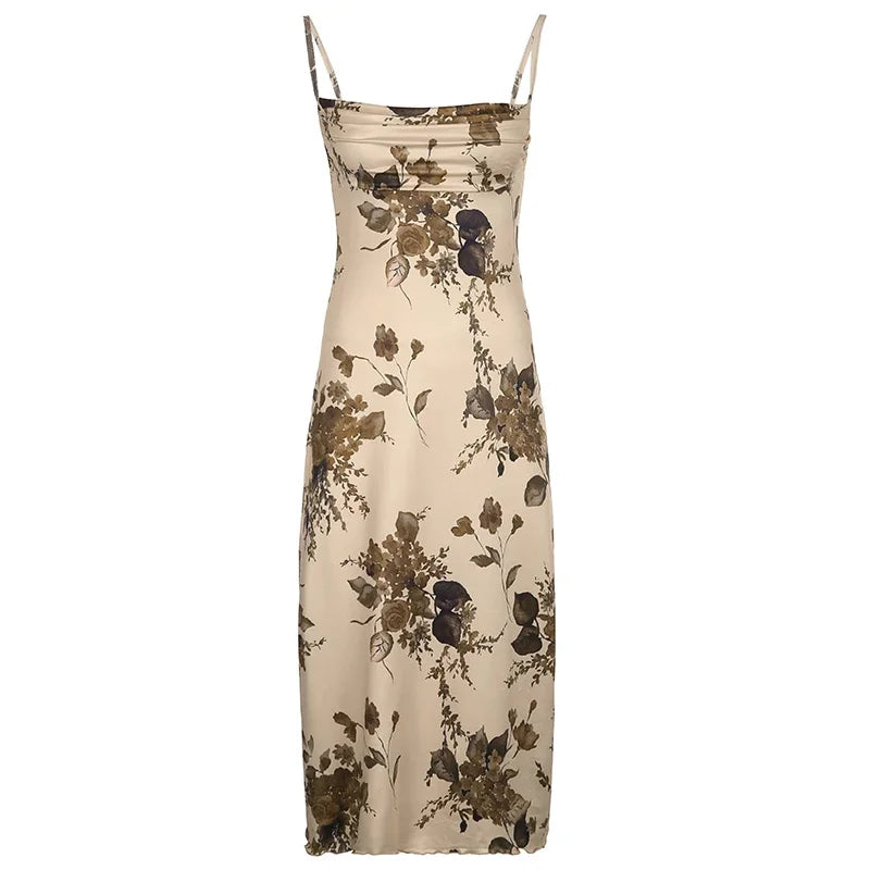 Autumn Bloom Slip Dress