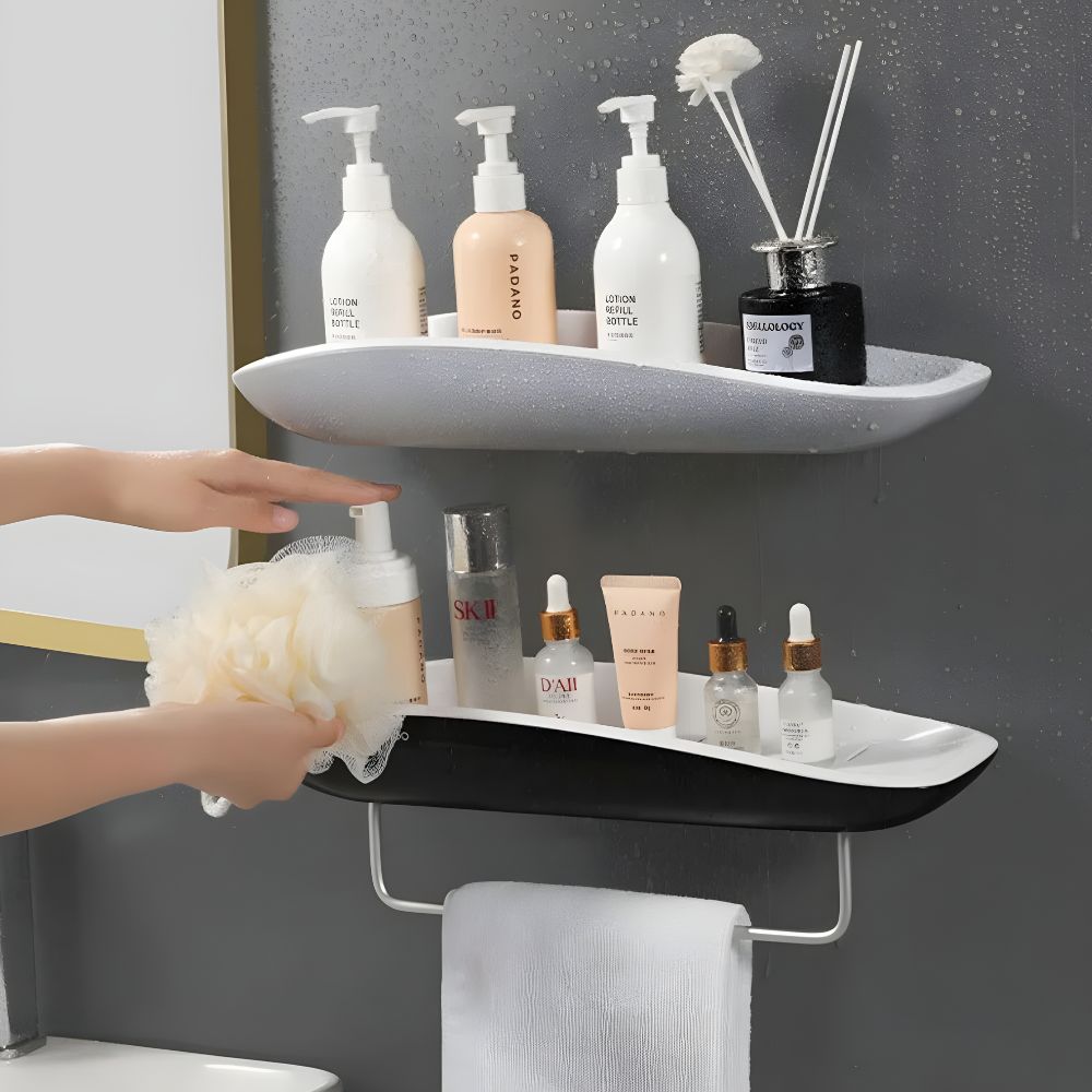 No-Drill Sleek Shower Shelf for Shampoo & Cosmetics