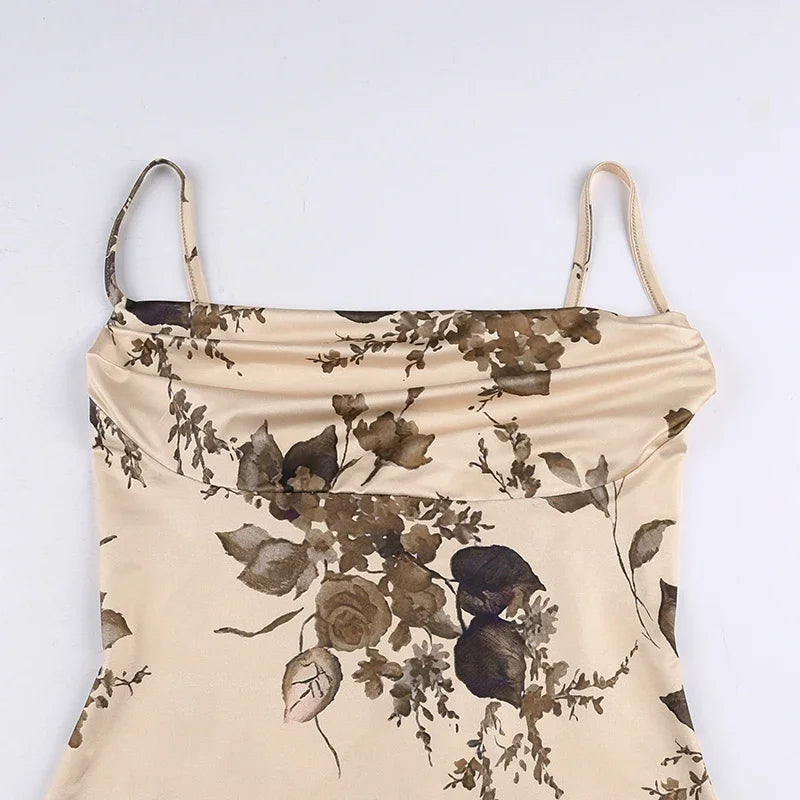 Autumn Bloom Slip Dress