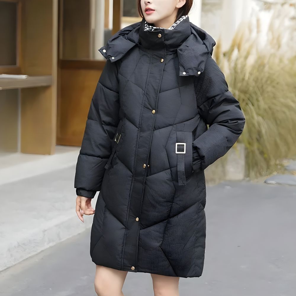 Women's Quilted Winter Parka with Detachable Hood – 2025 Edition