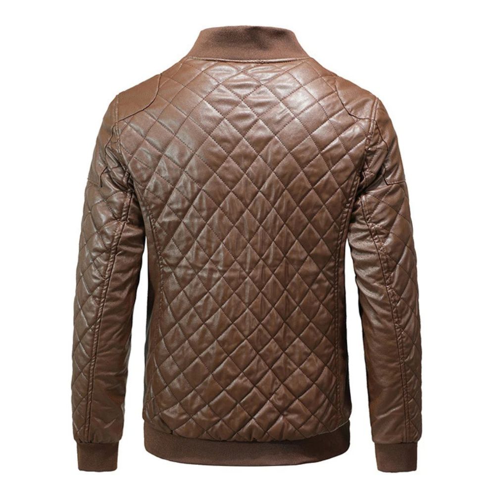 Metro Quilted Faux Leather Jacket