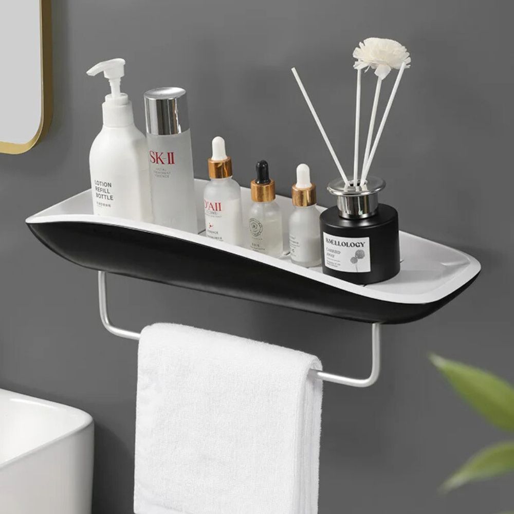 No-Drill Sleek Shower Shelf for Shampoo & Cosmetics