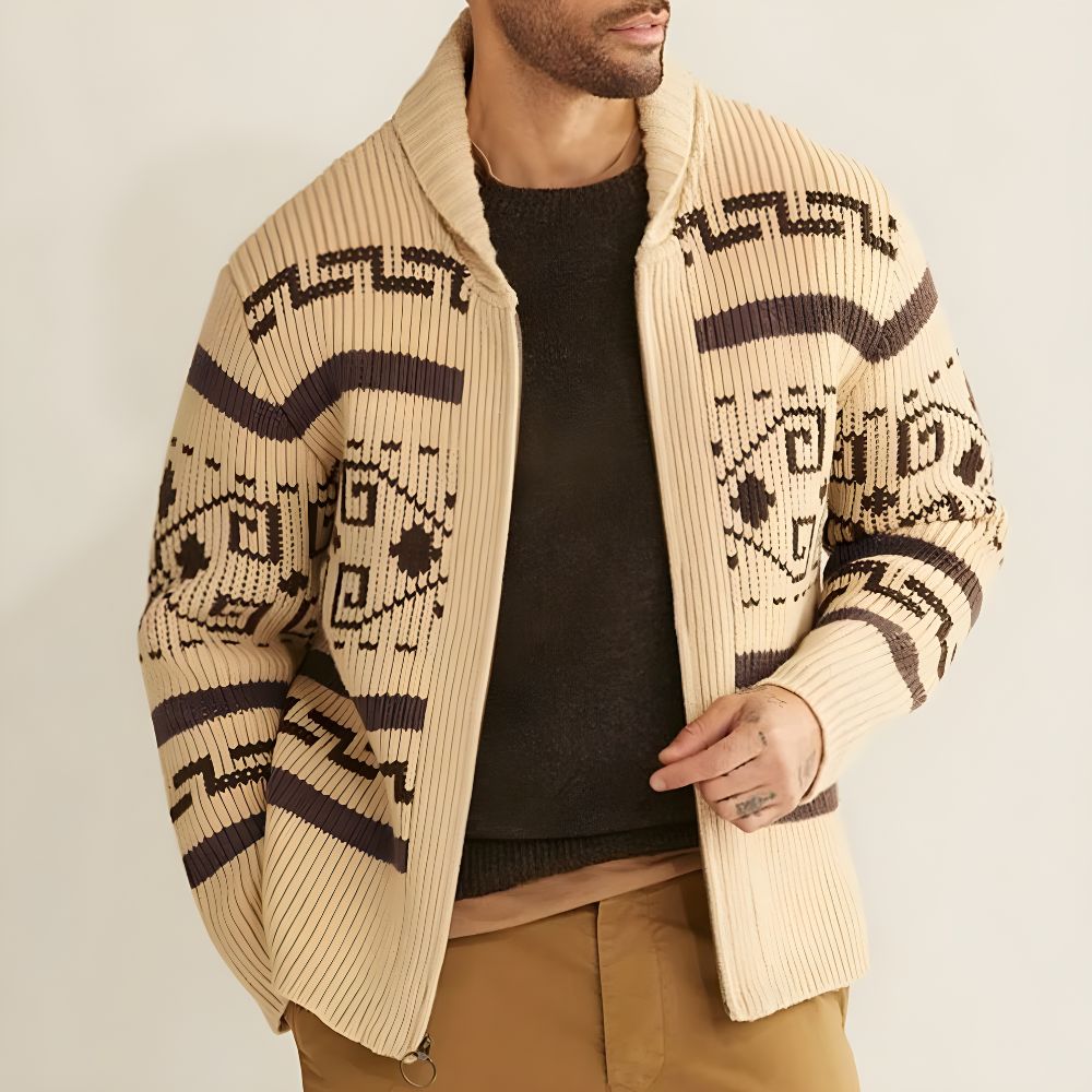 Heritage Trail Zip Up Knit Jacket