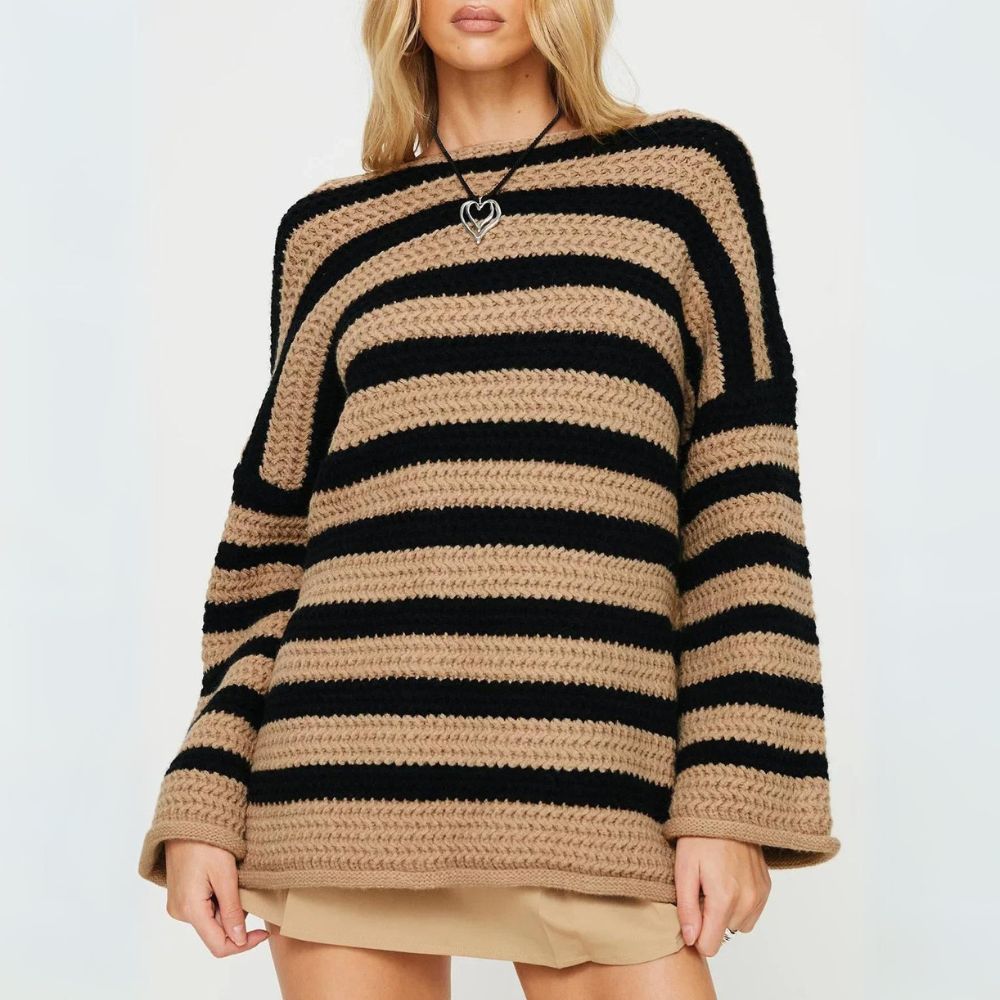 Timeless Stripes Crochet Sweater