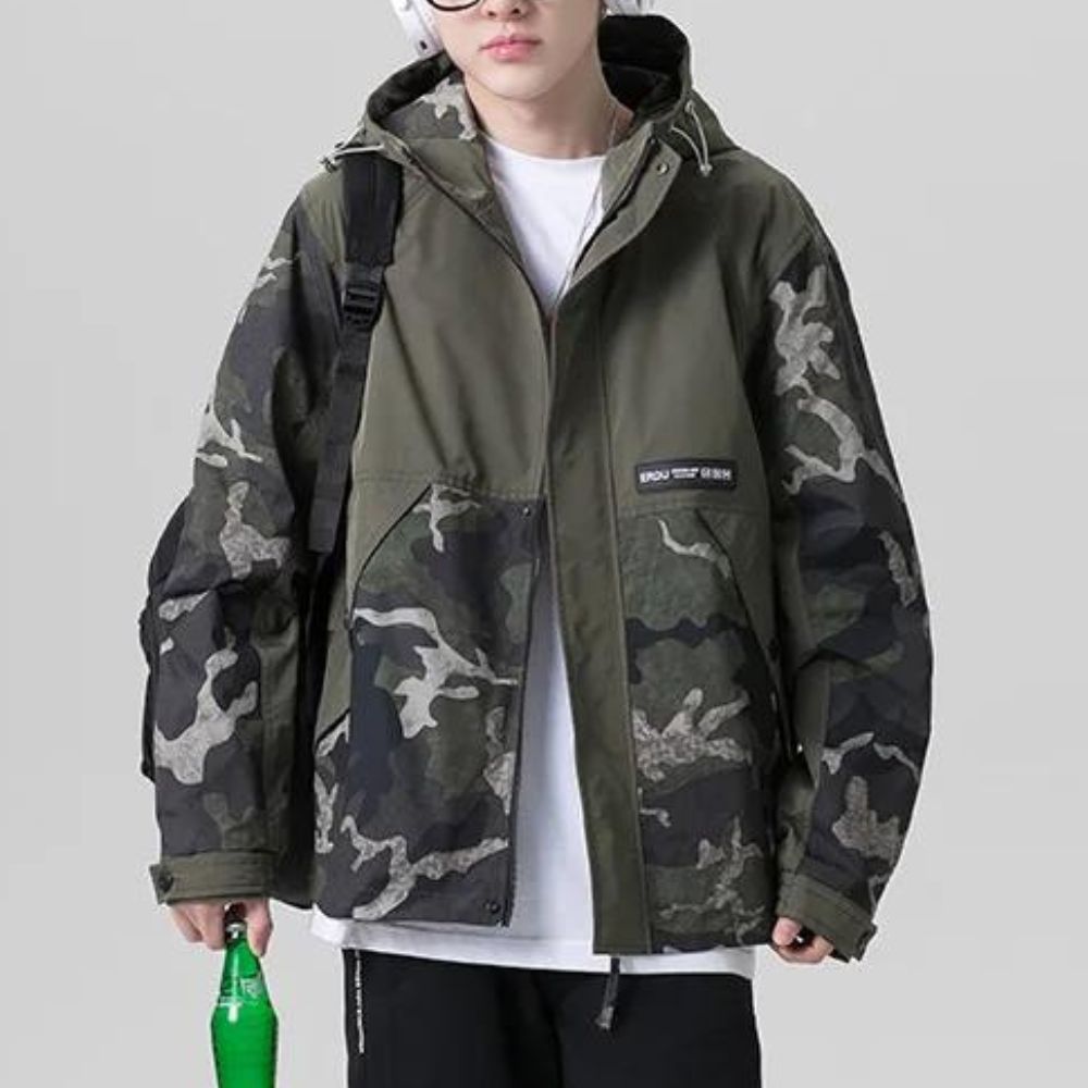 Camo Stride Windbreaker Jacket