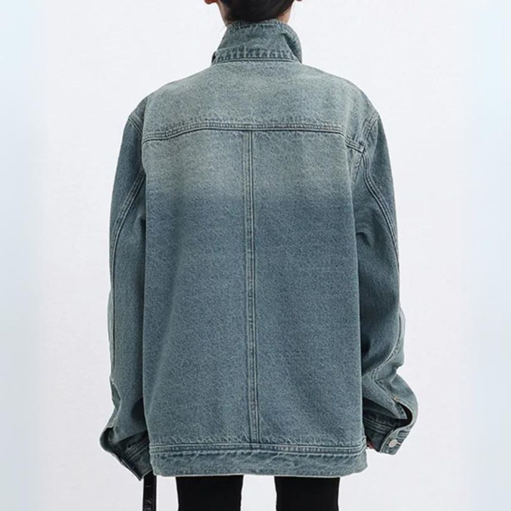 Street Chic Asymmetry Denim Jacket