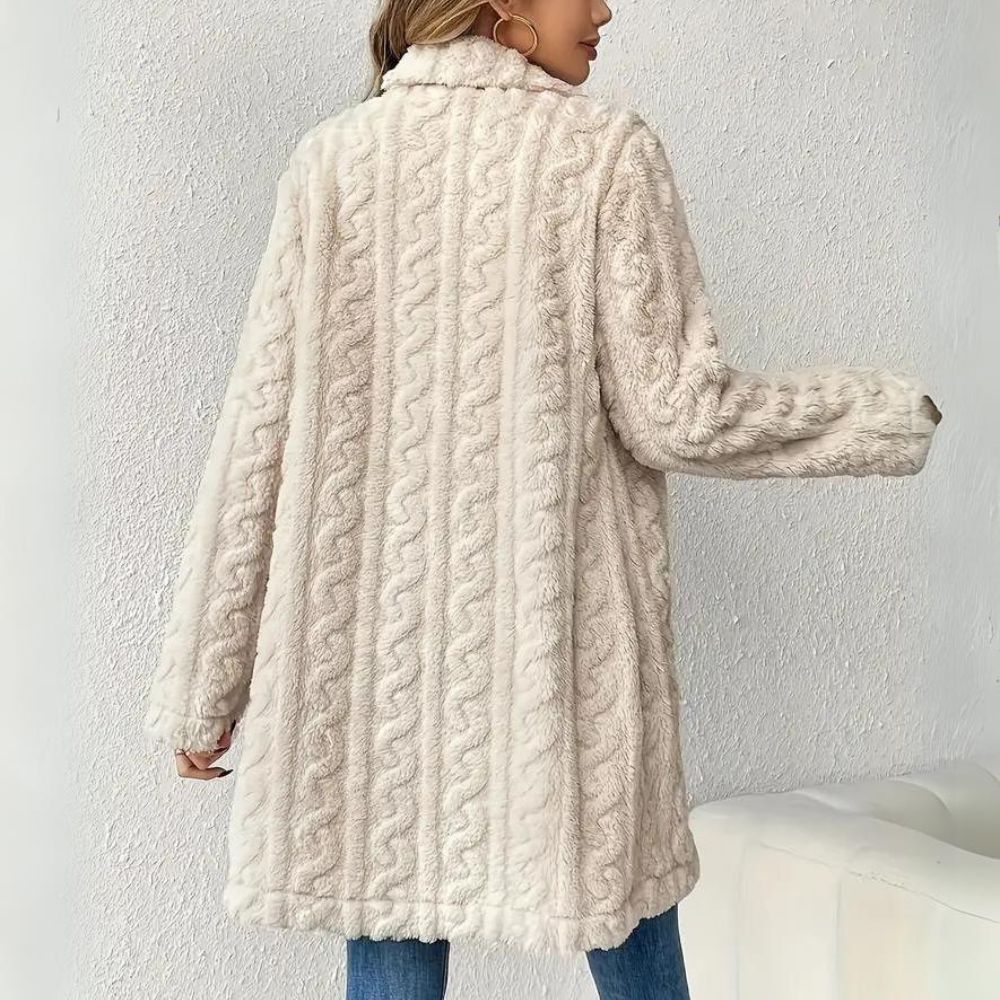 Snowbound Chic Double-Breasted Coat