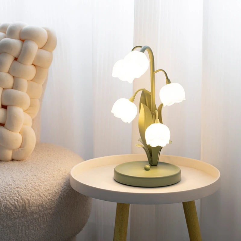 Blossom Glow: 5 Lily LED Table Lamp - US PLUG ONLY