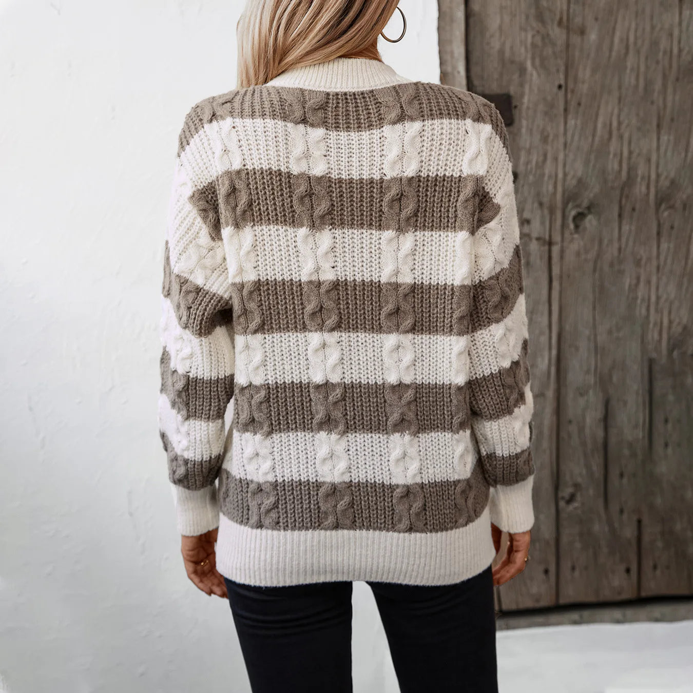 Twist & Stripe Winter Jumper