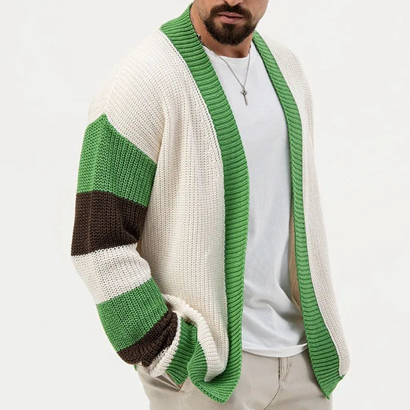 Streetwear-Cardigan mit Retro-Stich