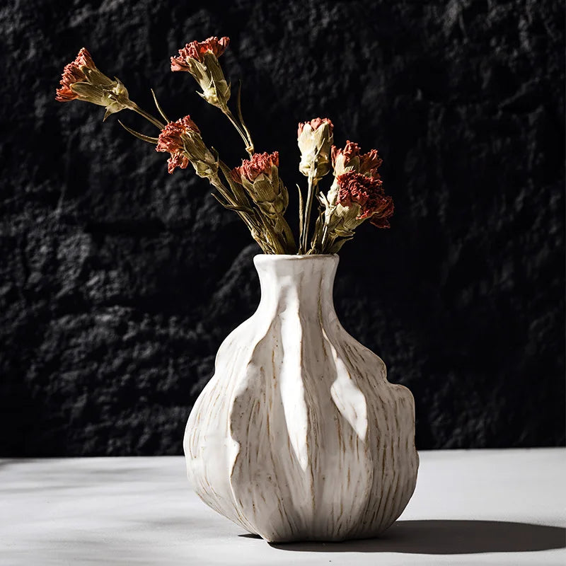 Sculpted Elegance Ceramic Vase