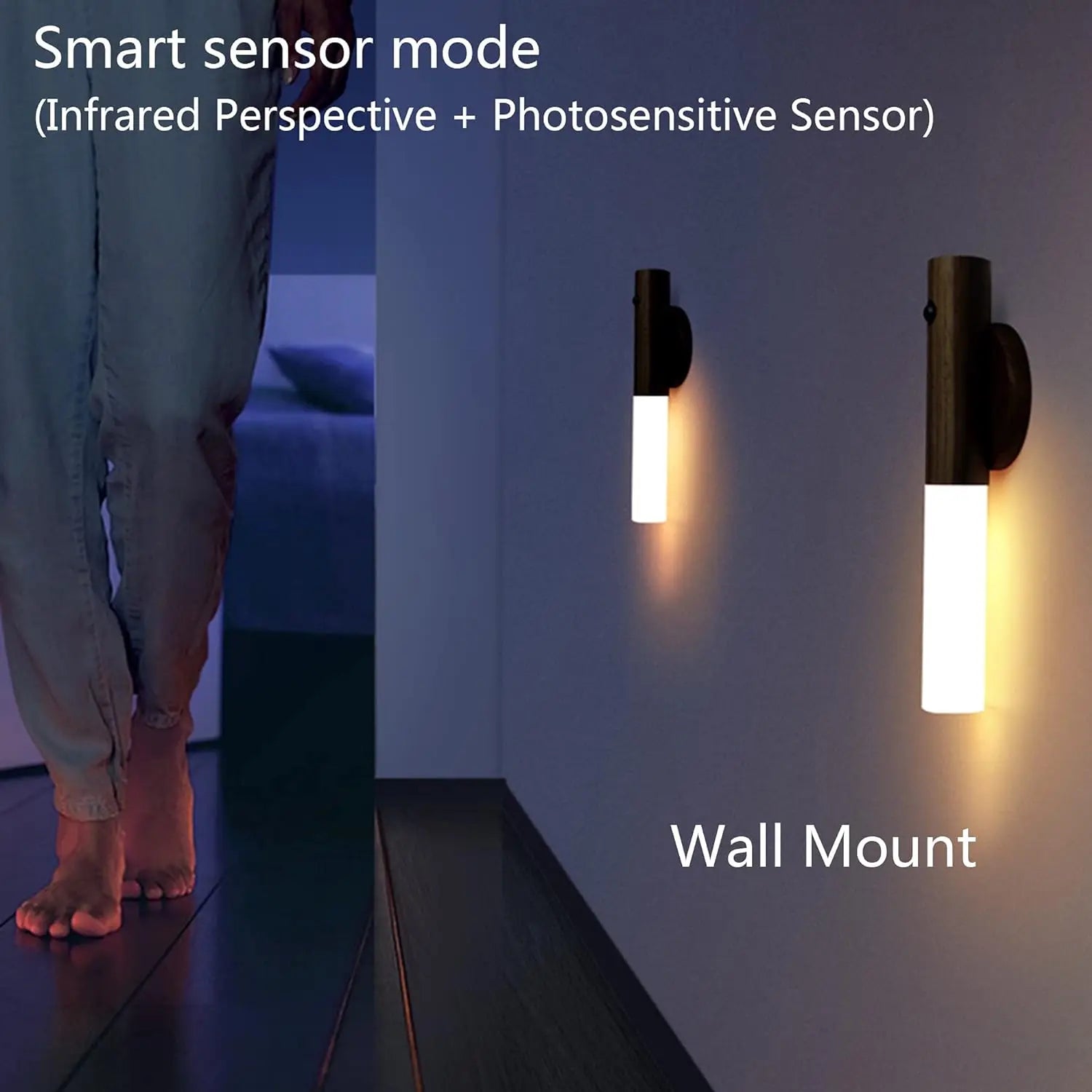 GlowGuardian - Intelligent Auto PIR Motion Sensor LED Rechargeable Magnetic