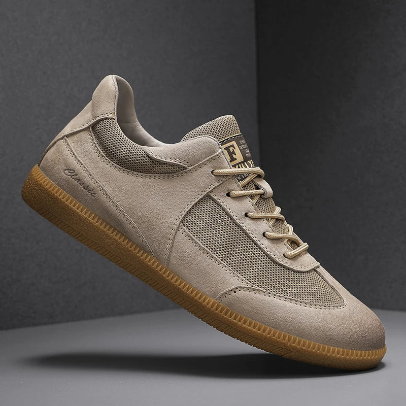 StrideCraft Leather Mesh Casual Shoes