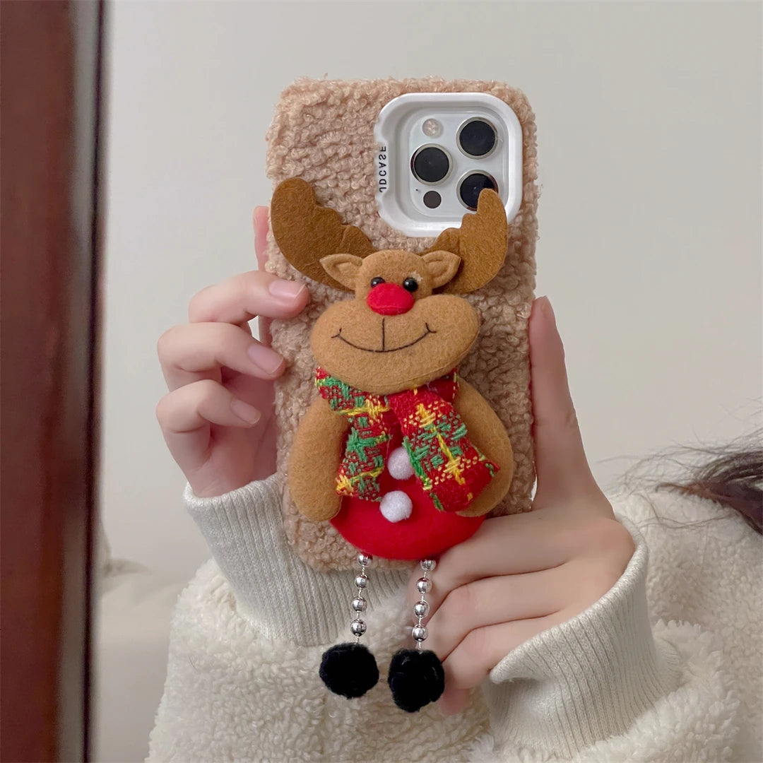 Fluff 'n' Festive: Cozy Christmas Critters iPhone Case