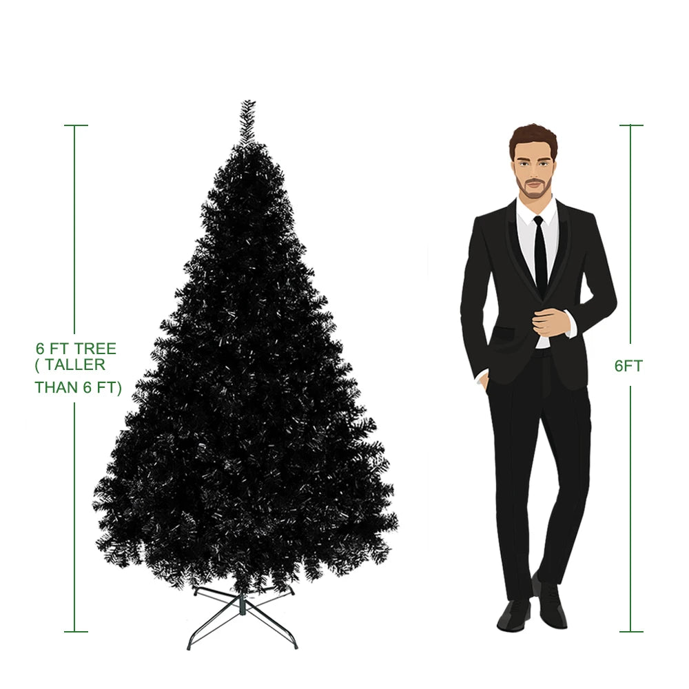 Midnight Black Christmas Tree - 6ft