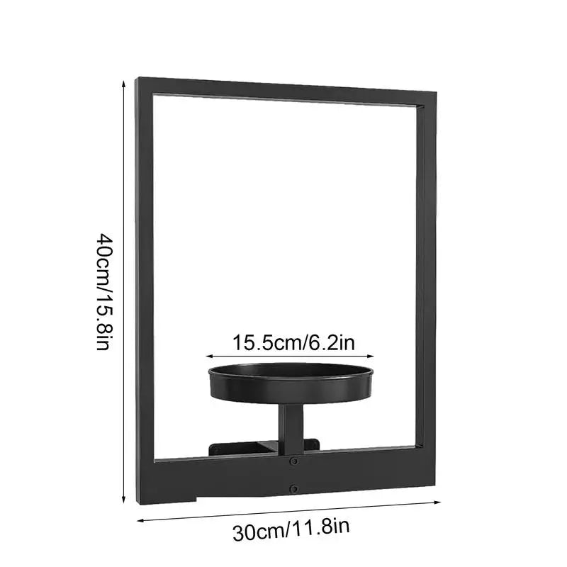 Floating Greenery Frame: Wall-Mounted Metal Planter