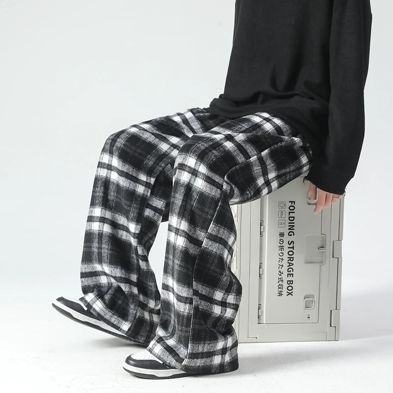 Plaid Heritage Men's Wide-Leg Pants