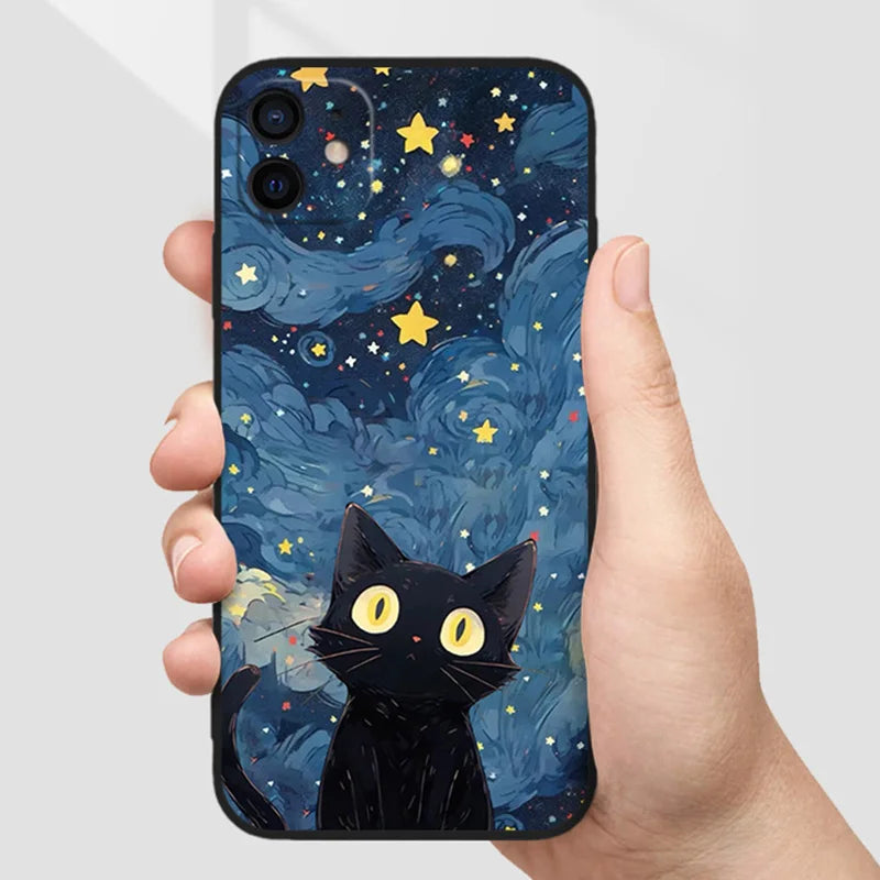 Starry Cat Dreamscape Phone Case