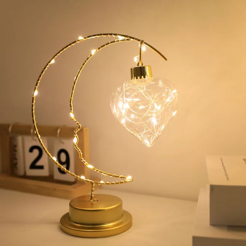 Twinkle Moon & Star LED Light – Elegant Indoor Christmas Decor Lamp