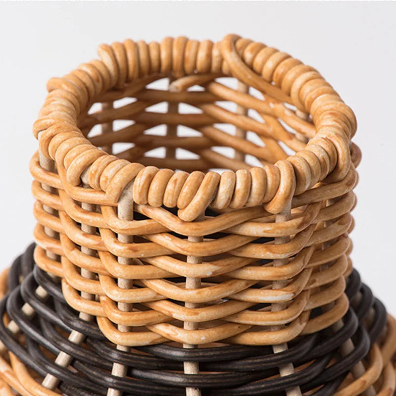 Bohemian Charm: Hand-Woven Rattan Vase