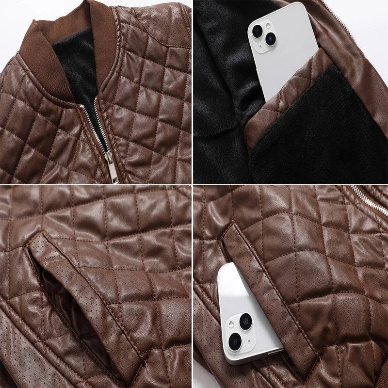 Metro Quilted Faux Leather Jacket