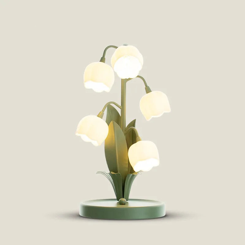 Blossom Glow: 5 Lily LED Table Lamp - US PLUG ONLY