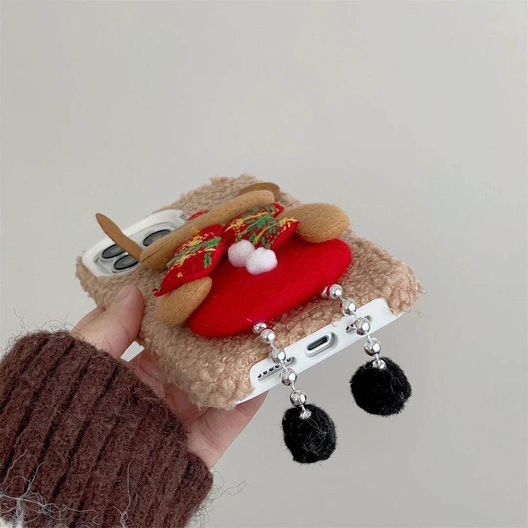 Fluff 'n' Festive: Cozy Christmas Critters iPhone Case