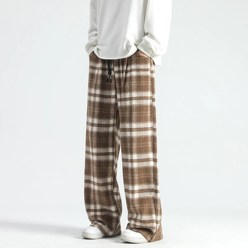 Plaid Heritage Men's Wide-Leg Pants