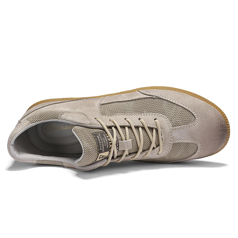 StrideCraft Leather Mesh Casual Shoes