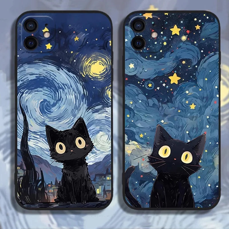 Starry Cat Dreamscape Phone Case