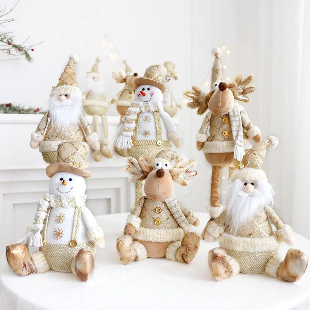 Golden Christmas Plush Dolls