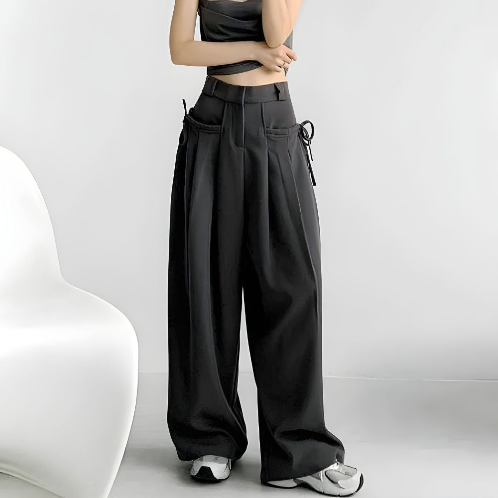 Classic High-Waist Relaxed Fit Trousers