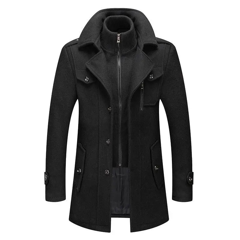 Metro Luxe Double Collar Wool Coat