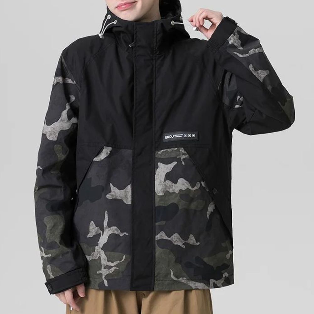 Camo Stride Windbreaker Jacket