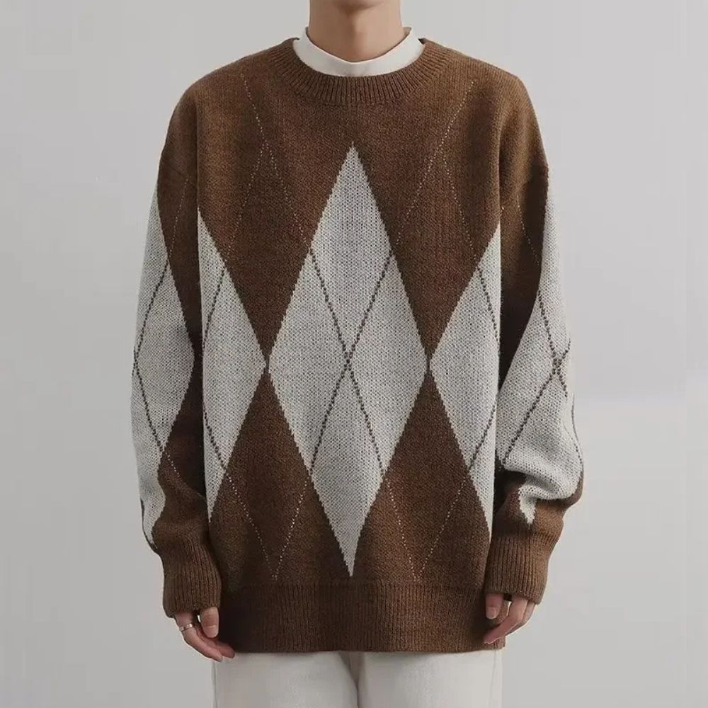 Argyle Ace Knit Sweater