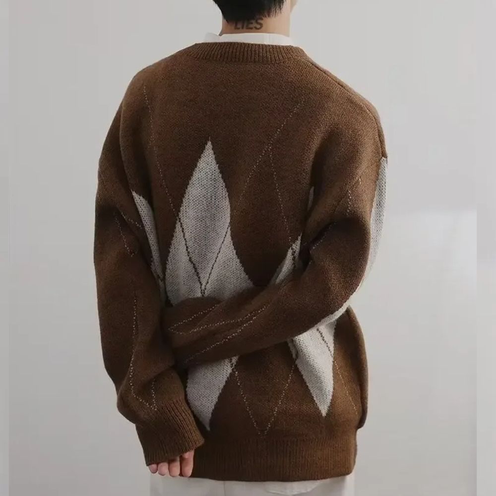 Argyle Ace Knit Sweater