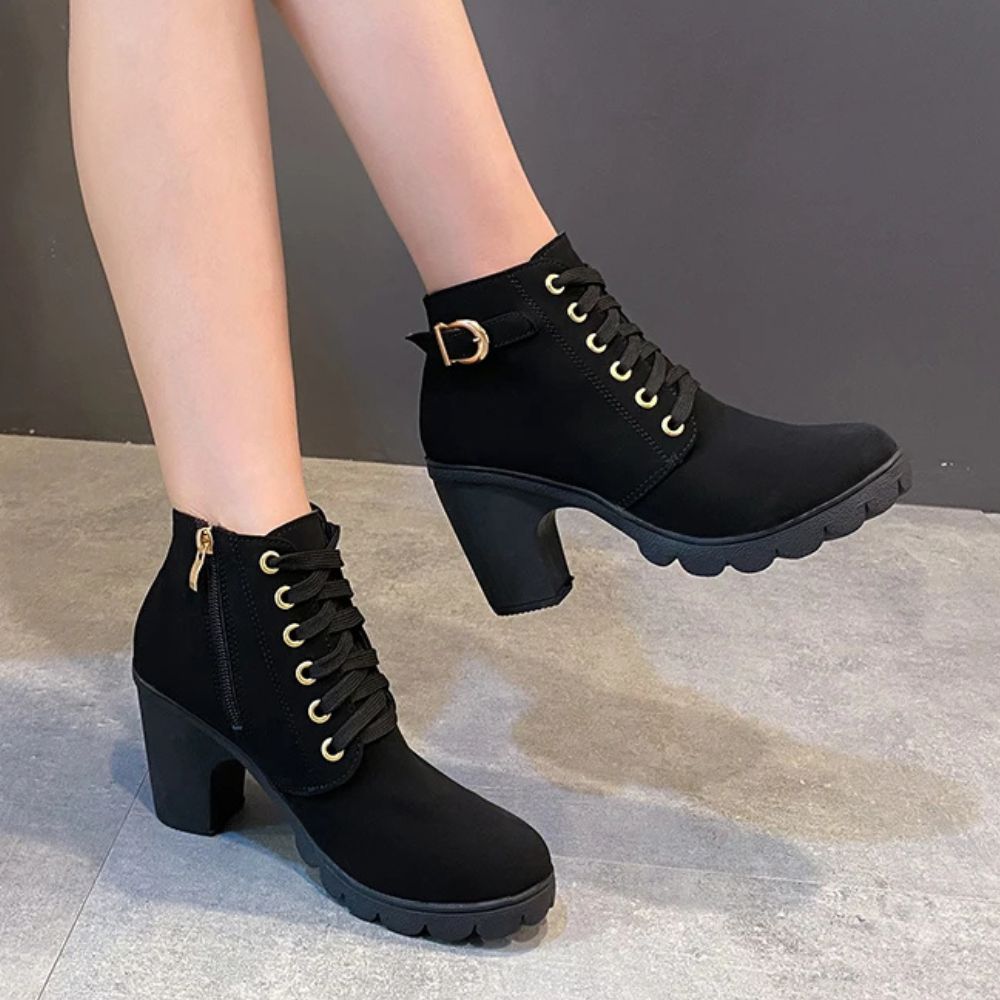 Summit Lace Chunky Heel Boots