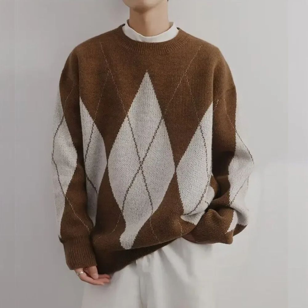 Argyle Ace Knit Sweater