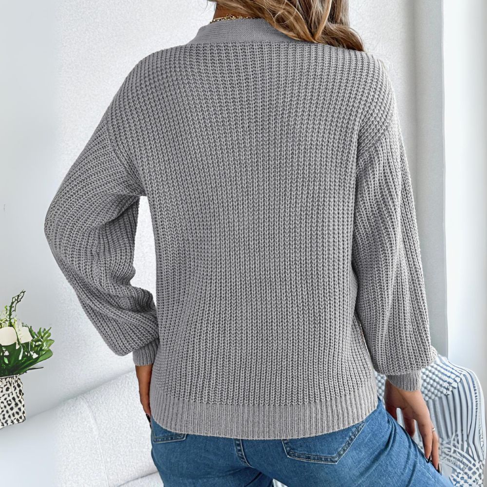 Breeze V-Neck Knitted Sweater