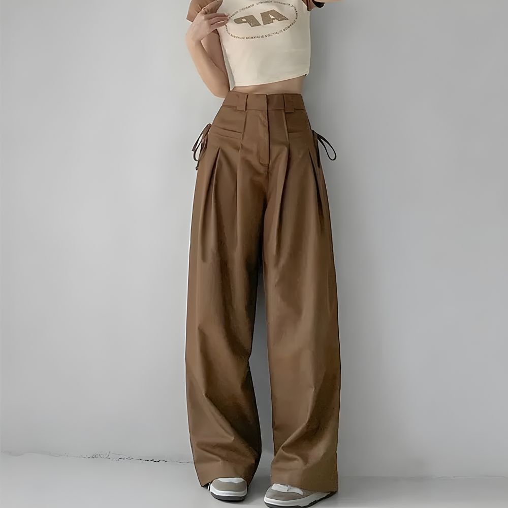 Classic High-Waist Relaxed Fit Trousers