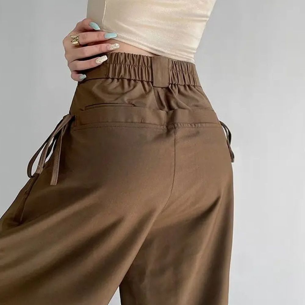 Classic High-Waist Relaxed Fit Trousers