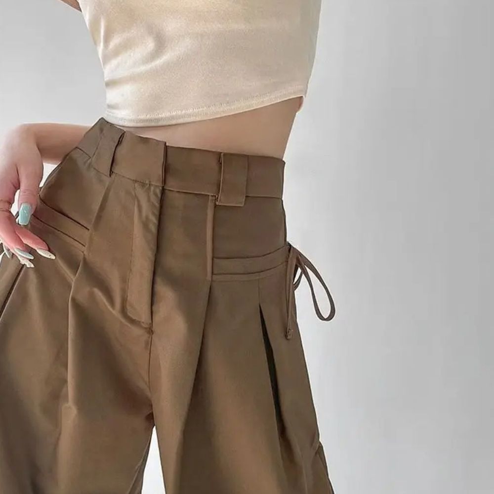 Classic High-Waist Relaxed Fit Trousers